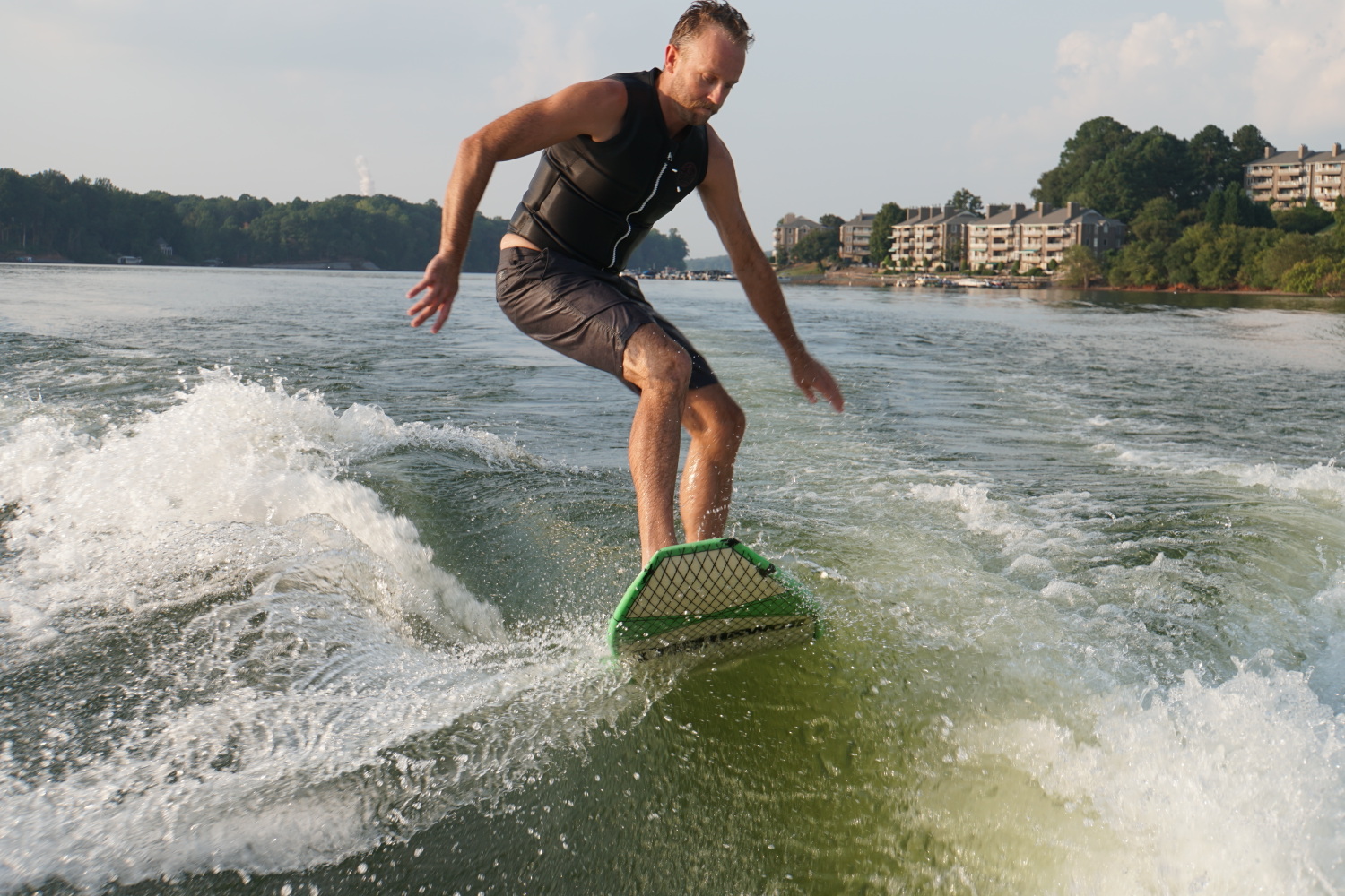 wake surfing!